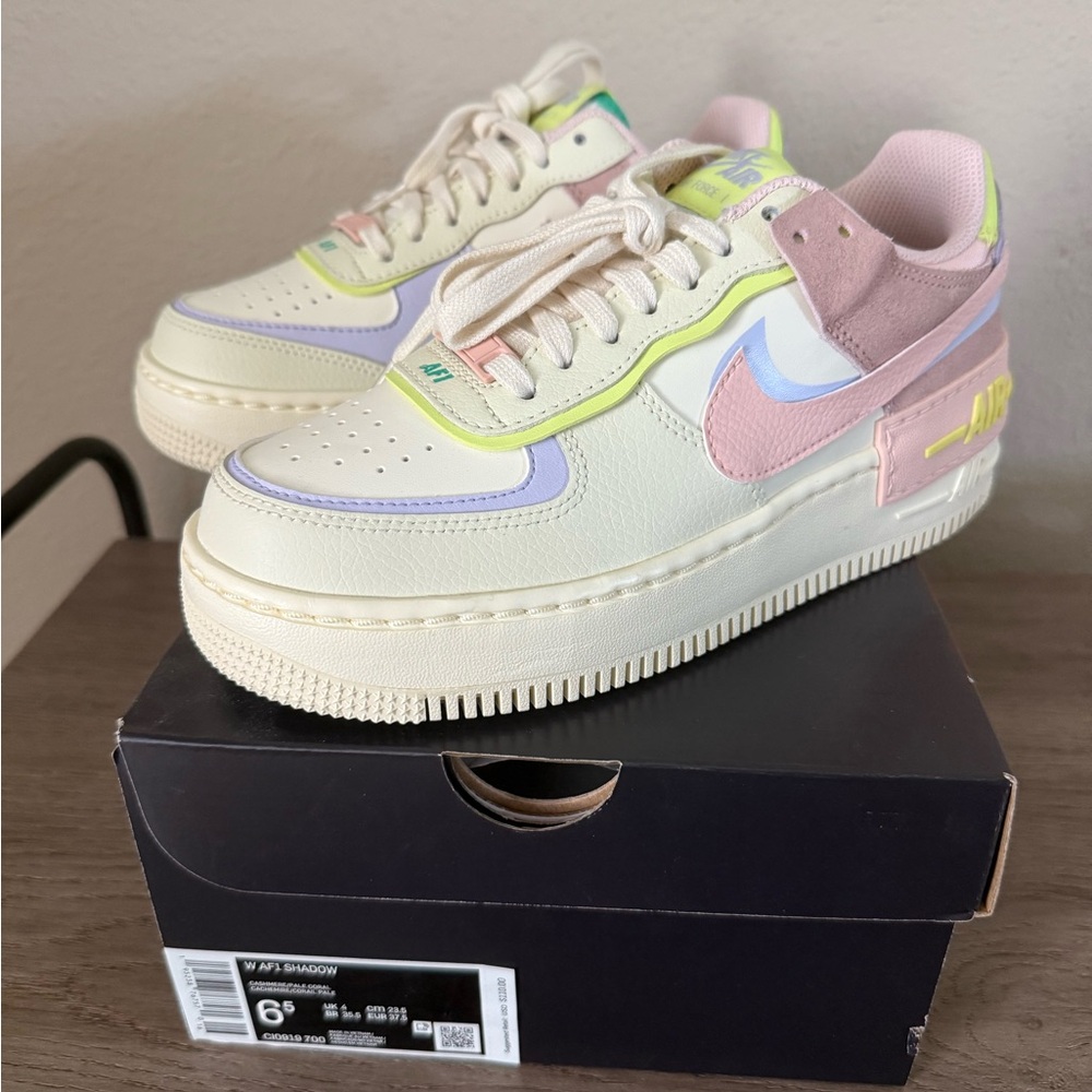 Nike Air Force 1 W AF1 Shadow in “Cashmere/Pale Coral 6.5 sneakers shoes